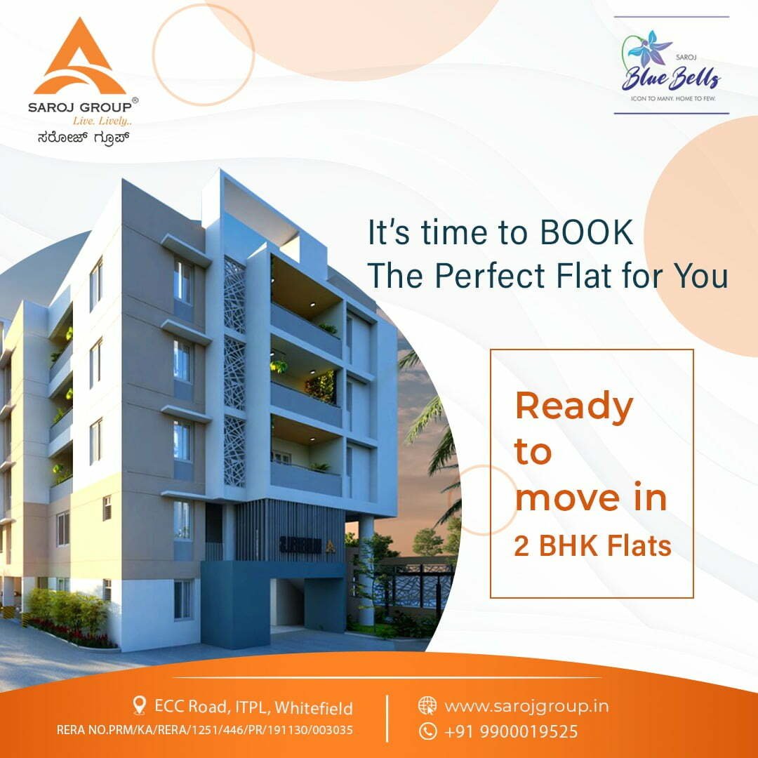 Ready To Move 2BHK Flat Sale In Bangalore | Saroj Bluebells